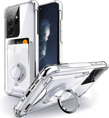 Vista 13 de Shields Up Funda para Samsung Galaxy S10, Galaxy S10, funda minimalista con tarjetero [3 tarjetas] y soporte de anillo, [protección contra caídas]