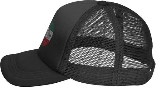 Vista 3 de Gorra de béisbol mexicana mexicana de malla sólida para papá, camionero, visera plana, ajustable, para hombres y mujeres, deportes al aire libre