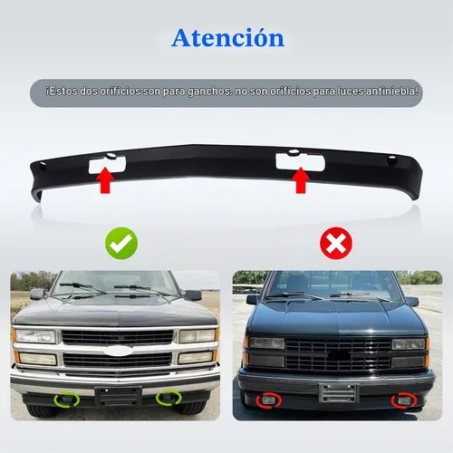 Vista 2 de CarPartsDepot Cenefa de parachoques delantero para Chevy GMC C/K 88-00