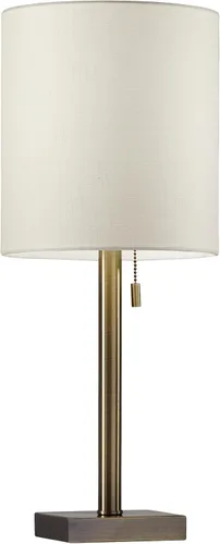Vista 8 de Adesso Lámpara de mesa de acero cepillado con pantalla blanca, luz de acento moderna para dormitorio, sala de estar y decoración de la casa, 22