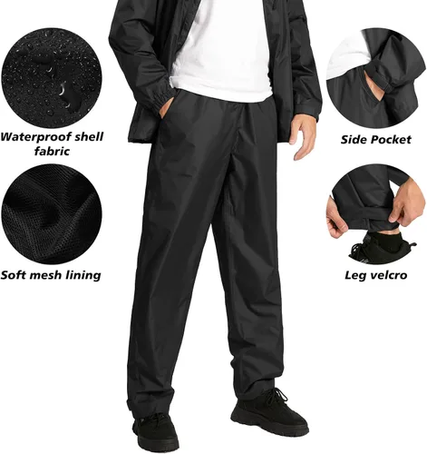 Vista 5 de SWISSWELL Rain Suits for Men Waterproof Golf Rain Gear Lightweight Raincoat Jacket and Rain Pants