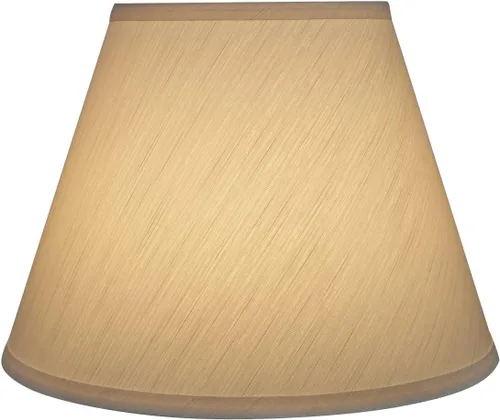 Vista 3 de Aspen Creative 32684A Pantalla de lámpara de construcción de araña con forma de imperio de transición en tela texturizada de lino crema, 7 pulgadas