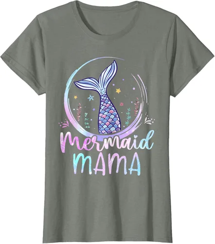 Vista 14 de Camiseta de sirena para mujer, diseño de cola de sirena para cumpleaños, playa, cola de sirena, Negro