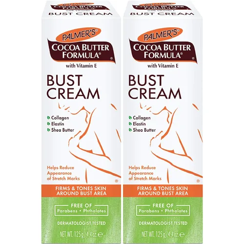 Vista 2 de Palmer Fórmula de manteca de cacao, crema de busto con Bio C-elaste, 4.4 oz (125 g) - 2 piezas