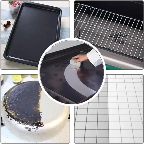 Vista 6 de Bloque de ladrillos de limpieza para plancha, limpieza de parrilla resistente, ladrillos de piedra, cocinas de parte superior plana, limpiador