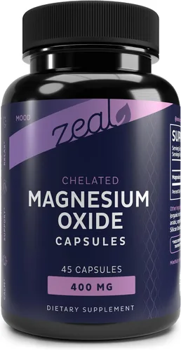 Vista 12 de Zeal Naturals Suplemento triple complejo de magnesio - glicinato, malato, citrato 400 mg, 180 cápsulas Magnesio quelado de alta absorción