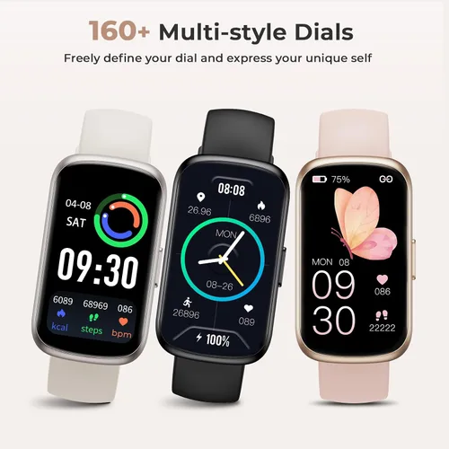 Vista 5 de Pulsera de fitness para mujeres y hombres, reloj inteligente con monitor de oxígeno en sangre, frecuencia cardíaca 24/7, monitor de sueño, calorías