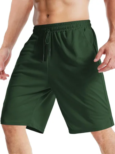 Vista 21 de Aolesy Pantalones cortos de gimnasio para hombre con forro de 5, 7, 9 pulgadas, ligeros, pantalones cortos de malla para entrenamiento, atléticos