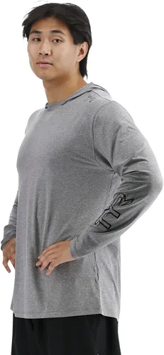 Vista 2 de TYR Sudadera con capucha de manga larga para hombre, protección solar UPF 50+