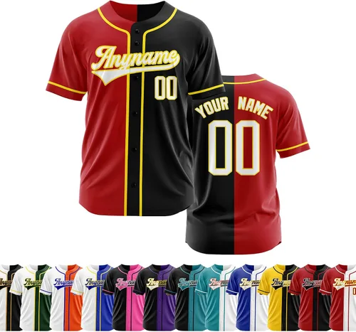 Vista 25 de Camiseta de béisbol personalizada con número de nombre cosido o impreso, camiseta de béisbol para hombres, mujeres, jóvenes, camiseta de béisbol