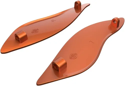 Vista 4 de Moto Onfire Deflectores de aire para motocicleta Whisky ámbar con carenado de murciélago para Electra Glide '14 y más tarde (2 piezas)