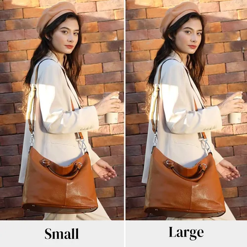 Vista 2 de Bolso Kattee, para mujer, de cuero suave, 3 formas de llevarlo, mochila, bolso y bolsa de mano