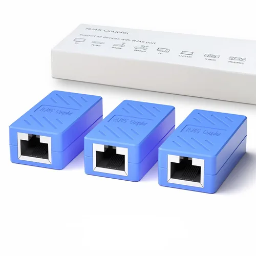 Vista 11 de Dingsun Acoplador RJ45, extensor Ethernet para conector hembra a hembra Cat7/Cat6/Cat5e/Cat5 (1 paquete, negro)