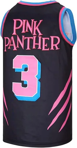 Vista 3 de ACAIL Camiseta de baloncesto de pantera #3 para hombre, ropa de hip hop de los años 90, para fanáticos de la moda, para fiestas cosidas