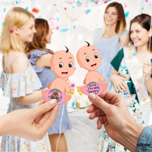Vista 4 de KatchOn, Juego de rascar para baby shower para invitados, 50 tarjetas, juego de rascar para bebés, juegos de revelación de género para invitados