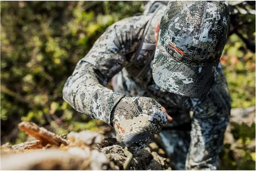 Vista 7 de SITKA Guantes de caza de camuflaje Fanatic Whitetail Optifade Elevated II para hombre
