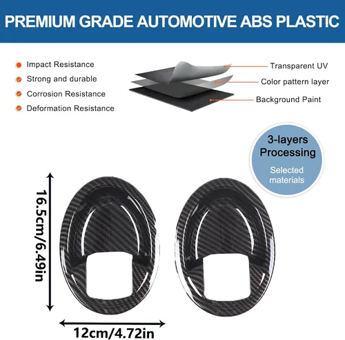 Vista 6 de Sekhyna Tazón para manija interior de puerta de ABS compatible con Mitsubishi Eclipse 2006-2011, manija interior izquierda y derecha, tazón, ABS