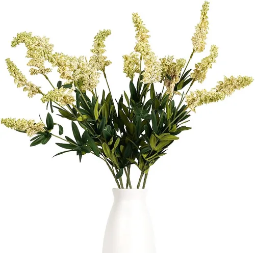 Vista 12 de Melorca&Guilla Plantas Artificiales, 3PCS 43.3" Eucalipto Verde Grande Falso Ramas Artificiales para Jarrón, Tallos de Vegetación Artificial