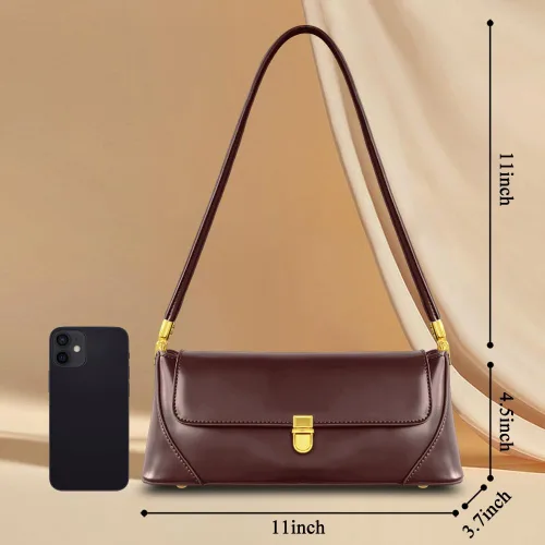 Vista 4 de Bolso de hombro vintage para mujer, monederos para mujer