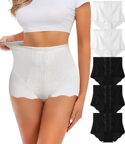 Vista 10 de Ropa interior para mujeres, algodón, cintura media, sin rollitos, cobertura completa, calzoncillos tipo brief para damas, bragas, lencería, ropa