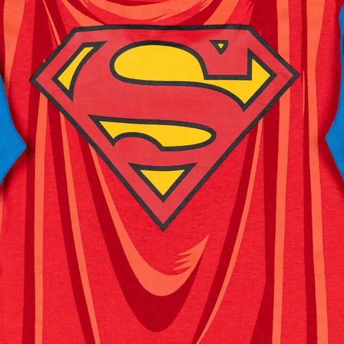 Vista 7 de DC Comics Justice League Batman Superman - Conjunto de pijama de 2 piezas camiseta de manga larga y pantalones