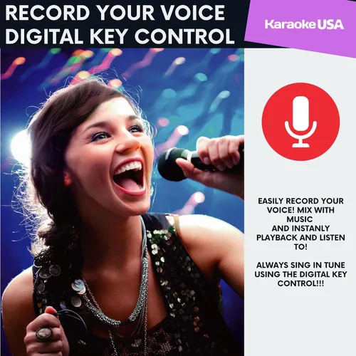 Vista 5 de Karaoke USA GF920 recargable portátil Bluetooth CDG-MP3G máquina de karaoke y sistema PA con 2 micrófonos
