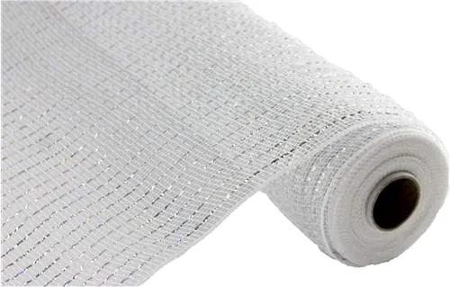 Vista 14 de Cinta decorativa de malla de yute de poliéster de 10 pulgadas x 30 pies (rayas naturales marrones y blancas con hilo de algodón): RY800348