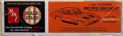 Vista 3 de AMT 1963 Chevy Stingray Corvette Kit de modelo a escala 1:32
