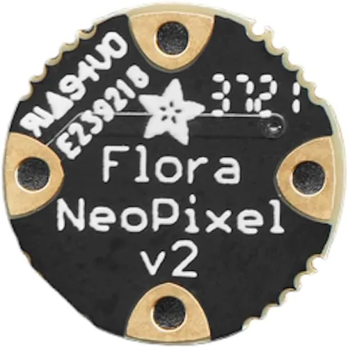 Vista 6 de Adafruit Flora RGB Smart NeoPixel versión 2 - Paquete de 4 [ADA1260]