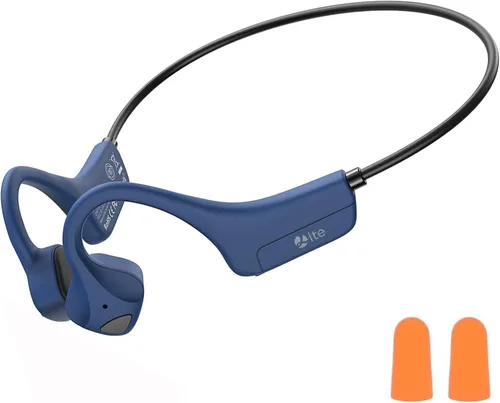 Vista 11 de Auriculares de Conducción Ósea Bluetooth, Audífonos Inalámbricos de Oreja Abierta con Micrófonos, Titanio Ligero Resistente al Sudor, Auriculares