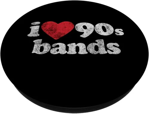 Vista 2 de Retro Nostalgia 1990s I Love 90s Bands PopSockets Standard PopGrip