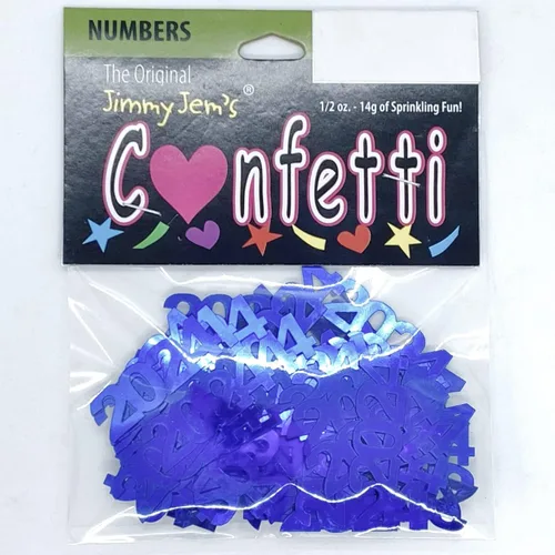 Vista 5 de Confetti Year 2024 Negro, Azul Royal Combo - 2 bolsas de media onza (1 oz)
