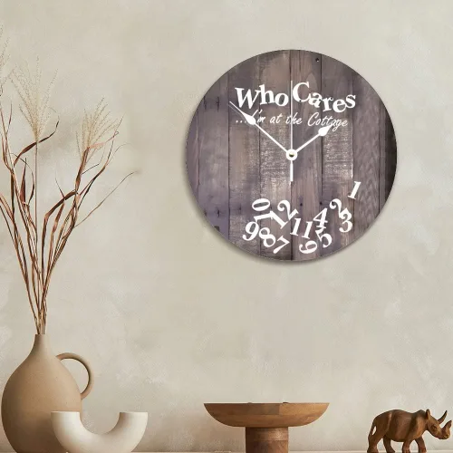 Vista 3 de Reloj de pared de madera rústica personalizado de 10 pulgadas, silencioso sin tictac, funciona con pilas, para sala de estar, dormitorio, cocina, En