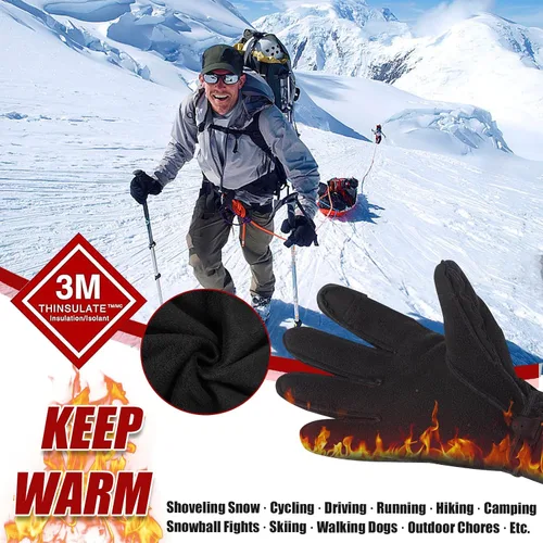 Vista 2 de RIGWARL Guantes térmicos de invierno Thinsulate 3M impermeables y resistentes al viento -10F para hombres y mujeres