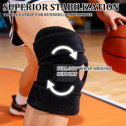 Vista 6 de YIBLBOX Rodillera para mujeres y hombres con estabilizadores laterales, rodilleras para dolor de rodilla, ACL MCL, artritis, alivio del dolor
