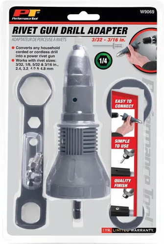 Vista 9 de Performance Tool Adaptador de taladro para pistola de remache W9069