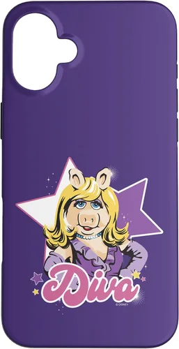 Vista 22 de Funda para iPhone 16 Disney The Muppets Miss Piggy Diva Retrato