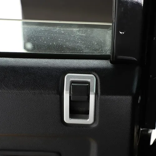 Vista 4 de Cubierta de bloqueo de puerta de automóvil de aleación de aluminio para Land Rover Defender 90 110 130 2004-2019 Accesorios de repuesto