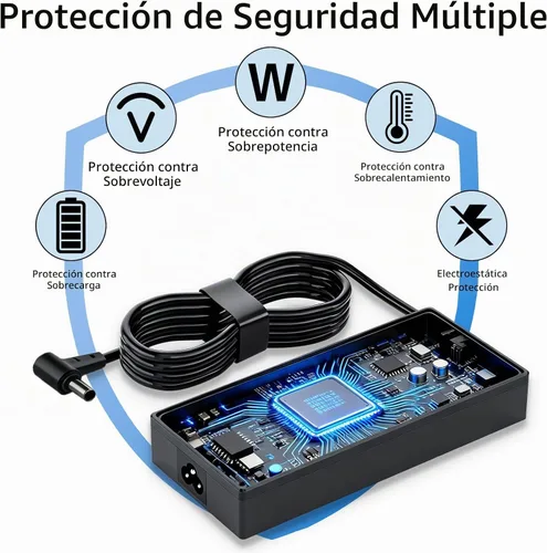 Vista 7 de Cargador de 200 W para ASUS ROG Zephyrus TUF Gaming Laptop 0.2 in Pin Carga rápida Potencia estable Control de temperatura inteligente 20 V 10