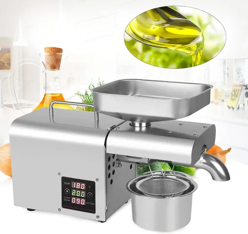 Vista 6 de Máquina de prensa de aceite de 110 V, máquina de aceite comercial resistente, extractor de aceite automático, extractor de aceite de acero