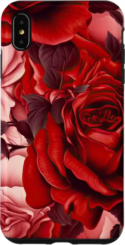Vista 11 de Acuarela Rosa Rojo Rosas Patrón Caso para iPhone 17