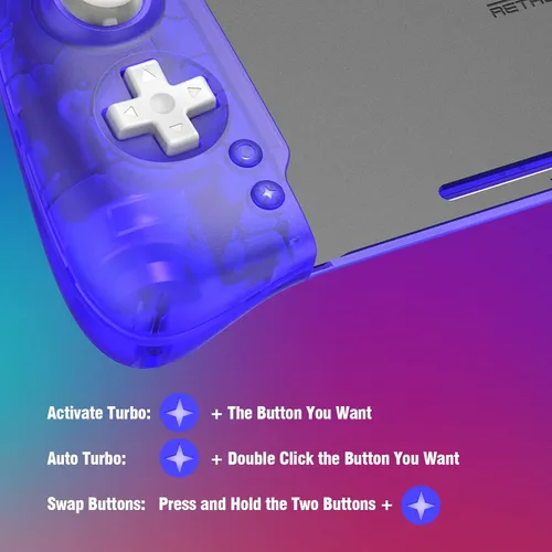 Vista 5 de Retroflag - Controlador de mano con interruptor sin deriva Controlador Pro de almohadilla dividida con palanca de mando de efecto pasillo, Joypad