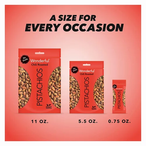 Vista 7 de Maravillosos Pistachos Sin Cáscara, Nueces Asadas al Chile, Bolsa resellable de 22 onzas, Aperitivos con Proteína, Sin gluten, Snack Saludable