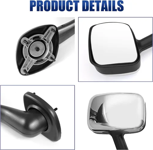 Vista 6 de High Soar Espejo de capó para Freightliner Cascadia 2008-2017, espejo de capó cromado para Freightliner Cascadia semi camiones, accesorios lado