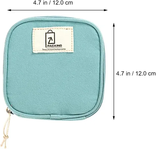 Vista 6 de 4 bolsas para monedas, bolsa con cremallera femenina, linda joyería de viaje para organizadores, servilletas portátiles para mujeres, organizador