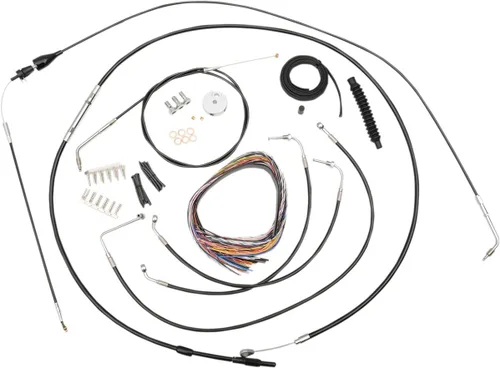 Vista 2 de La Choppers negro completo Cable/línea/Cableado Kit de manubrio para Mini Ape barras en modelos con ABS la-8211kt2 – 08B