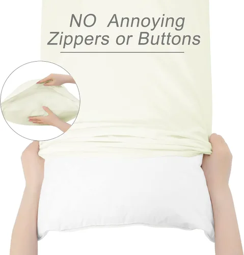 Vista 5 de uxcell Funda de almohada 100% microfibra Funda de almohada de 1800 hilos Funda de almohada suave con cierre de sobre, poliéster de 90 GSM, sin