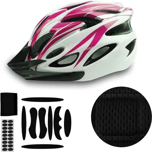 Vista 5 de JHFGJGH Juego de 2 almohadillas para casco de ciclo, kit de acolchado para casco, almohadillas de espuma universales para motocicleta, bicicleta