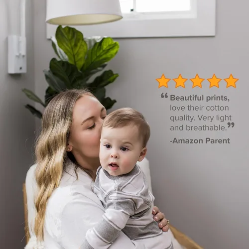 Vista 194 de Burt's Bees Baby - Pijama de una pieza para bebé, mameluco para dormir y jugar, algodón 100% orgánico, cremallera frontal