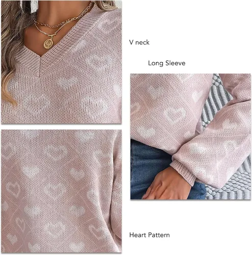 Vista 5 de TOPINCN Women Sweater, Pullover Knitwear Long Sleeve for School for Dating